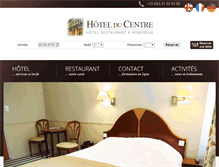 Tablet Screenshot of hotel-du-centre-wimereux.fr